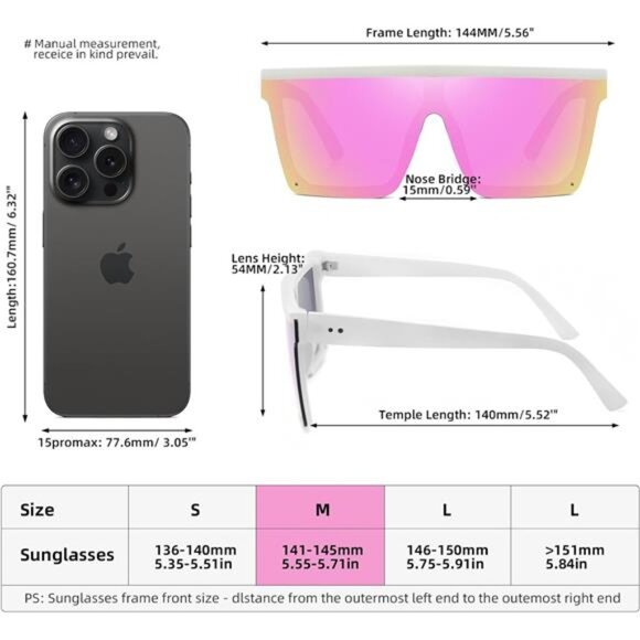 2 Pair Square Flat Top Sunglasses for Women Men, Big Fashion Oversized Rimless - Picture 6 of 7